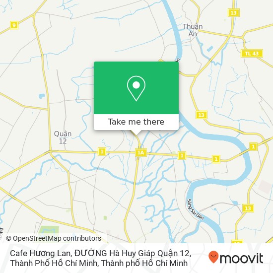 Bản đồ Cafe Hương Lan, ĐƯỜNG Hà Huy Giáp Quận 12, Thành Phố Hồ Chí Minh