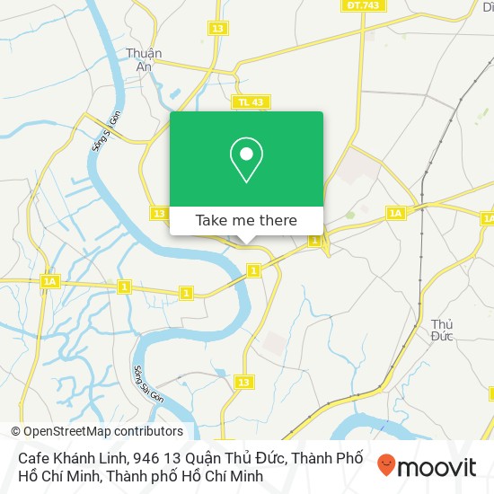 Bản đồ Cafe Khánh Linh, 946 13 Quận Thủ Đức, Thành Phố Hồ Chí Minh