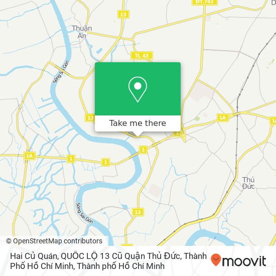 Bản đồ Hai Củ Quán, QUỐC LỘ 13 Cũ Quận Thủ Đức, Thành Phố Hồ Chí Minh