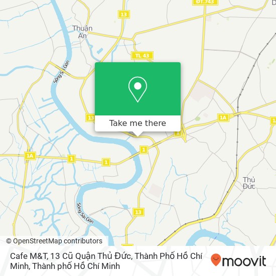 Bản đồ Cafe M&T, 13 Cũ Quận Thủ Đức, Thành Phố Hồ Chí Minh