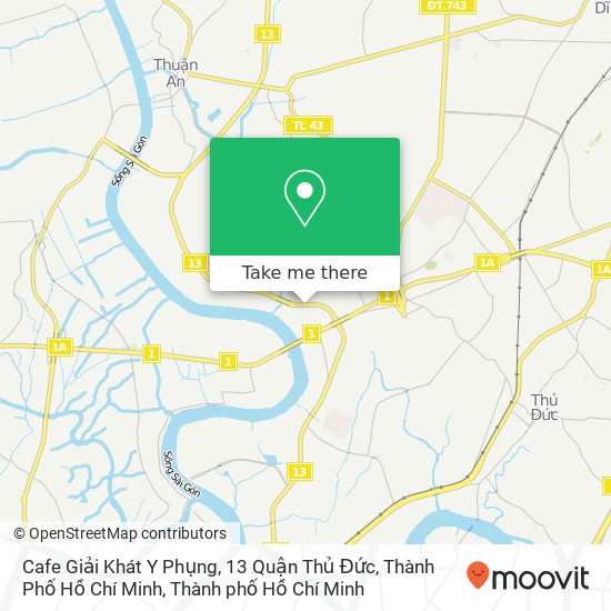 Bản đồ Cafe Giải Khát Y Phụng, 13 Quận Thủ Đức, Thành Phố Hồ Chí Minh