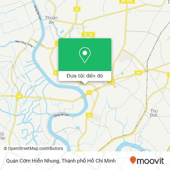 Bản đồ Quán Cơm Hiền Nhung, QUỐC LỘ 13 Cũ Quận Thủ Đức, Thành Phố Hồ Chí Minh