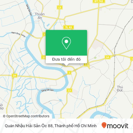 Bản đồ Quán Nhậu Hải Sản Ốc 88, 891 13 Quận Thủ Đức, Thành Phố Hồ Chí Minh