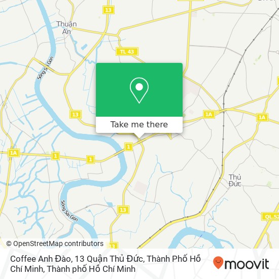 Bản đồ Coffee Anh Đào, 13 Quận Thủ Đức, Thành Phố Hồ Chí Minh