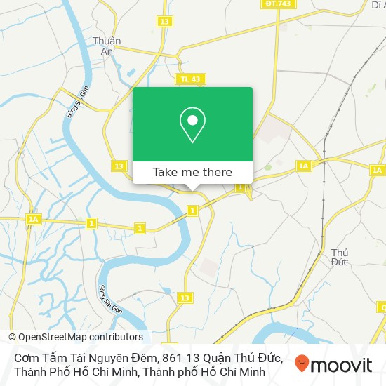 Bản đồ Cơm Tấm Tài Nguyên Đêm, 861 13 Quận Thủ Đức, Thành Phố Hồ Chí Minh