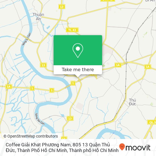 Bản đồ Coffee Giải Khát Phương Nam, 805 13 Quận Thủ Đức, Thành Phố Hồ Chí Minh