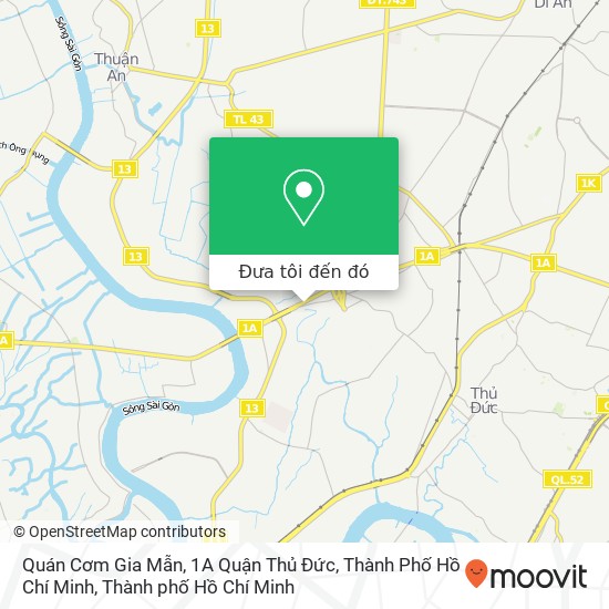 Bản đồ Quán Cơm Gia Mẫn, 1A Quận Thủ Đức, Thành Phố Hồ Chí Minh