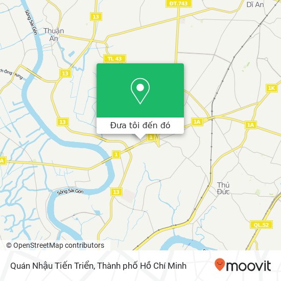 Bản đồ Quán Nhậu Tiến Triển, Quận Thủ Đức, Thành Phố Hồ Chí Minh