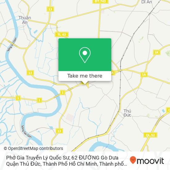 Bản đồ Phở Gia Truyền Lý Quốc Sư, 62 ĐƯỜNG Gò Dưa Quận Thủ Đức, Thành Phố Hồ Chí Minh