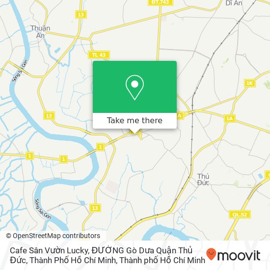 Bản đồ Cafe Sân Vườn Lucky, ĐƯỜNG Gò Dưa Quận Thủ Đức, Thành Phố Hồ Chí Minh