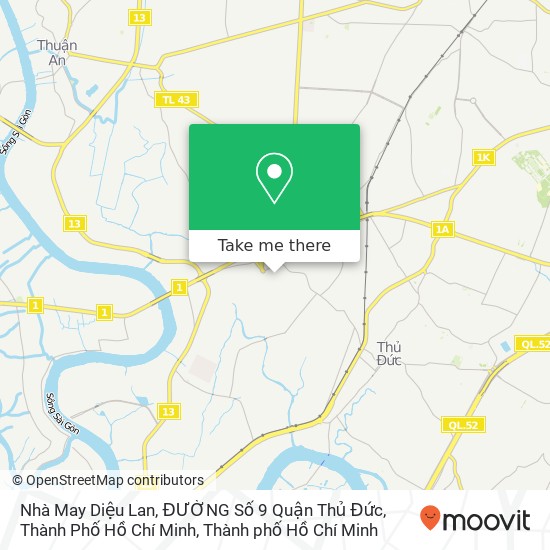 Bản đồ Nhà May Diệu Lan, ĐƯỜNG Số 9 Quận Thủ Đức, Thành Phố Hồ Chí Minh