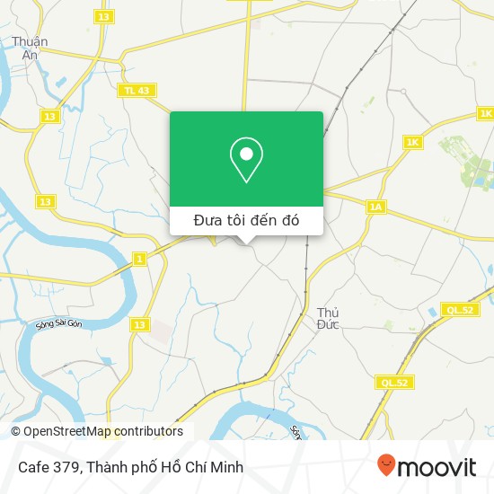 Bản đồ Cafe 379, 605 ĐƯỜNG Tô Ngọc Vân Quận Thủ Đức, Thành Phố Hồ Chí Minh