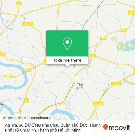 Bản đồ Aq Trà, 66 ĐƯỜNG Phú Châu Quận Thủ Đức, Thành Phố Hồ Chí Minh
