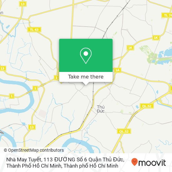 Bản đồ Nhà May Tuyết, 113 ĐƯỜNG Số 6 Quận Thủ Đức, Thành Phố Hồ Chí Minh