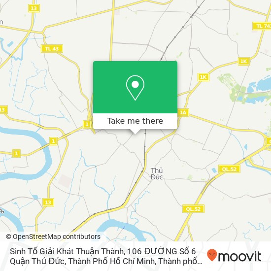 Bản đồ Sinh Tố Giải Khát Thuận Thành, 106 ĐƯỜNG Số 6 Quận Thủ Đức, Thành Phố Hồ Chí Minh
