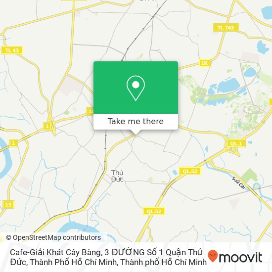 Bản đồ Cafe-Giải Khát Cây Bàng, 3 ĐƯỜNG Số 1 Quận Thủ Đức, Thành Phố Hồ Chí Minh