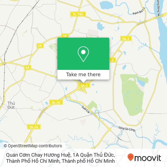 Bản đồ Quán Cơm Chay Hương Huệ, 1A Quận Thủ Đức, Thành Phố Hồ Chí Minh