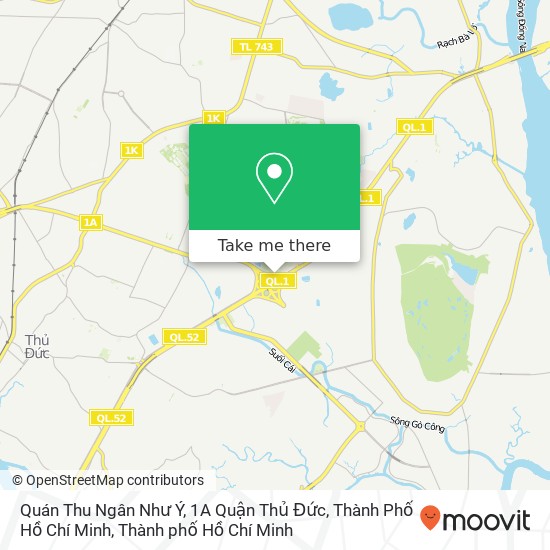 Bản đồ Quán Thu Ngân Như Ý, 1A Quận Thủ Đức, Thành Phố Hồ Chí Minh