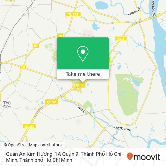 Bản đồ Quán Ăn Kim Hương, 1A Quận 9, Thành Phố Hồ Chí Minh