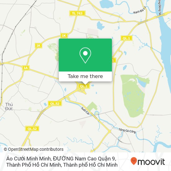 Bản đồ Áo Cưới Minh Minh, ĐƯỜNG Nam Cao Quận 9, Thành Phố Hồ Chí Minh