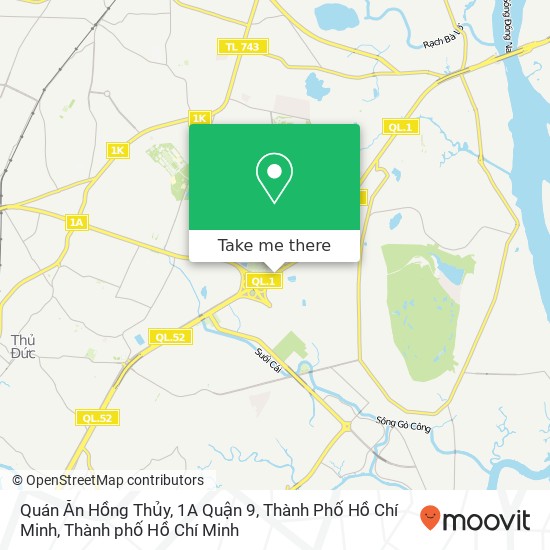 Bản đồ Quán Ăn Hồng Thủy, 1A Quận 9, Thành Phố Hồ Chí Minh