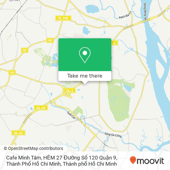 Bản đồ Cafe Minh Tâm, HẺM 27 Đường Số 120 Quận 9, Thành Phố Hồ Chí Minh