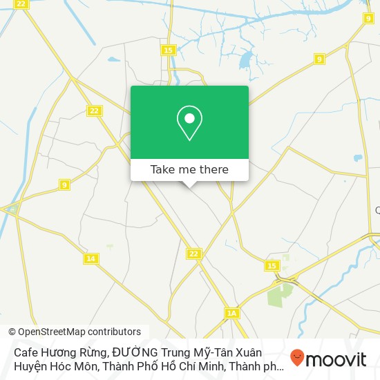 Bản đồ Cafe Hương Rừng, ĐƯỜNG Trung Mỹ-Tân Xuân Huyện Hóc Môn, Thành Phố Hồ Chí Minh