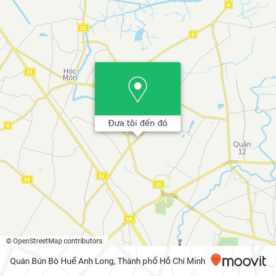 Bản đồ Quán Bún Bò Huế Anh Long, ĐƯỜNG Nguyễn Ảnh Thủ Quận 12, Thành Phố Hồ Chí Minh