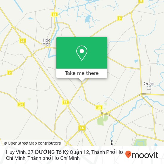 Bản đồ Huy Vinh, 37 ĐƯỜNG Tô Ký Quận 12, Thành Phố Hồ Chí Minh