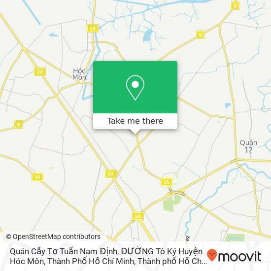 Bản đồ Quán Cầy Tơ Tuấn Nam Định, ĐƯỜNG Tô Ký Huyện Hóc Môn, Thành Phố Hồ Chí Minh