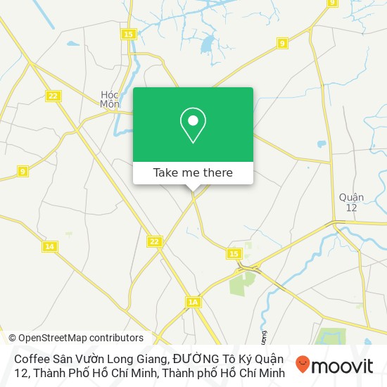 Bản đồ Coffee Sân Vườn Long Giang, ĐƯỜNG Tô Ký Quận 12, Thành Phố Hồ Chí Minh