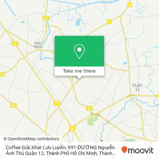 Bản đồ Coffee Giải Khát Lưu Luyến, 991 ĐƯỜNG Nguyễn Ảnh Thủ Quận 12, Thành Phố Hồ Chí Minh
