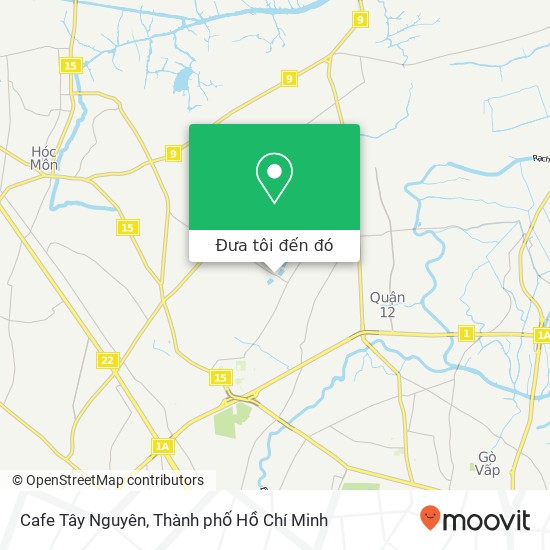 Bản đồ Cafe Tây Nguyên, Quận 12, Thành Phố Hồ Chí Minh