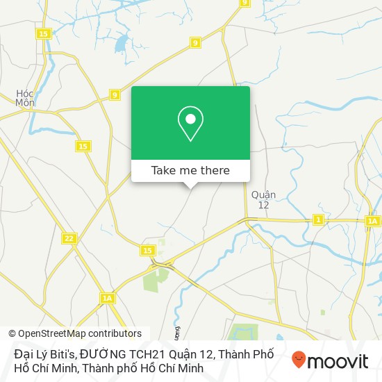 Bản đồ Đại Lý Biti's, ĐƯỜNG TCH21 Quận 12, Thành Phố Hồ Chí Minh
