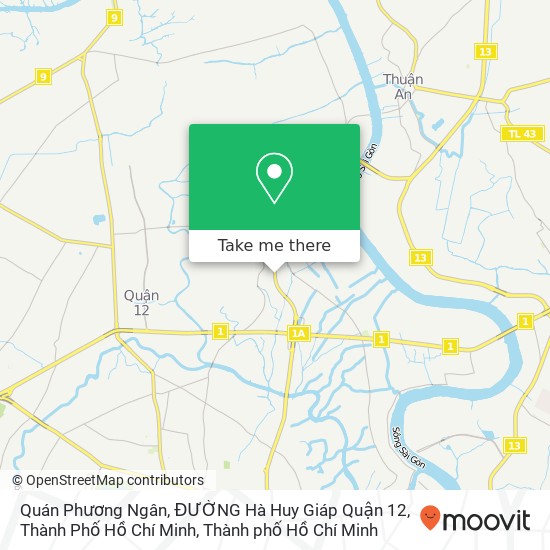 Bản đồ Quán Phương Ngân, ĐƯỜNG Hà Huy Giáp Quận 12, Thành Phố Hồ Chí Minh