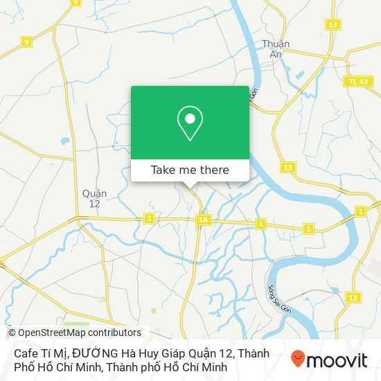 Bản đồ Cafe Tí Mị, ĐƯỜNG Hà Huy Giáp Quận 12, Thành Phố Hồ Chí Minh
