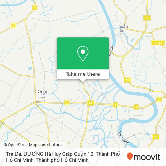 Bản đồ Tre Đá, ĐƯỜNG Hà Huy Giáp Quận 12, Thành Phố Hồ Chí Minh