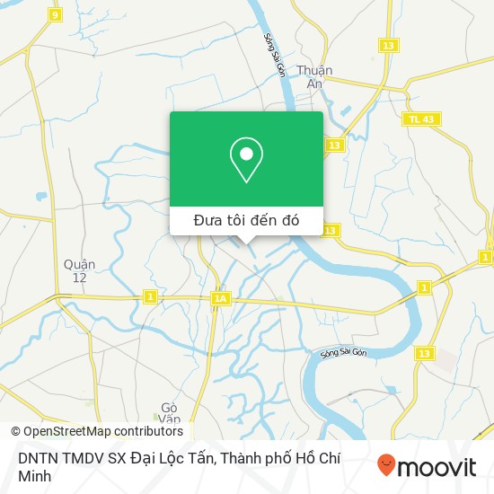 Bản đồ DNTN TMDV SX Đại Lộc Tấn, Quận 12, Thành Phố Hồ Chí Minh