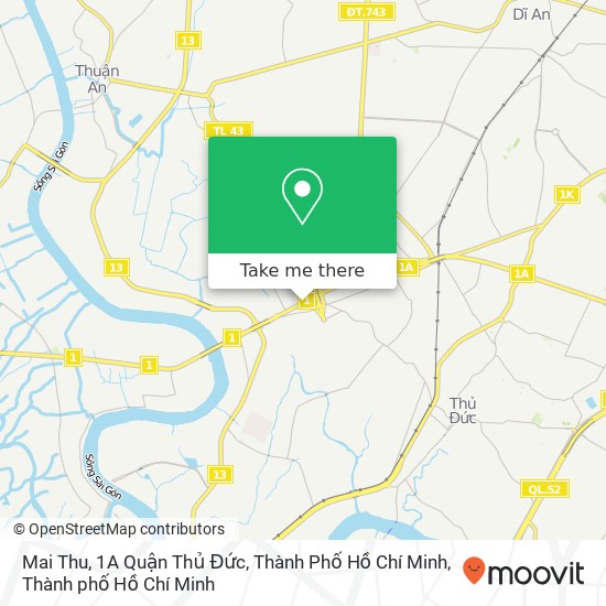 Bản đồ Mai Thu, 1A Quận Thủ Đức, Thành Phố Hồ Chí Minh