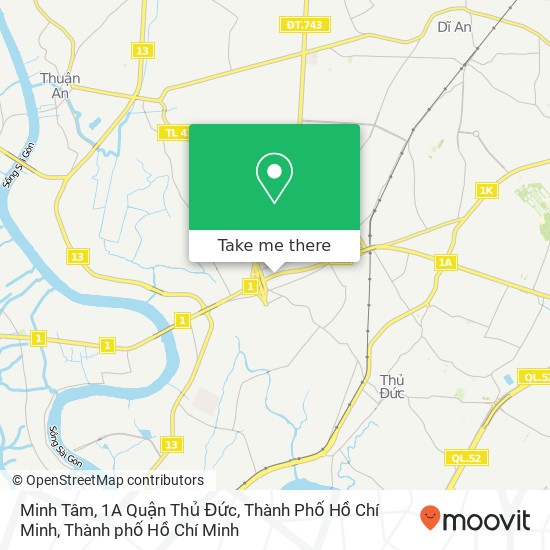 Bản đồ Minh Tâm, 1A Quận Thủ Đức, Thành Phố Hồ Chí Minh