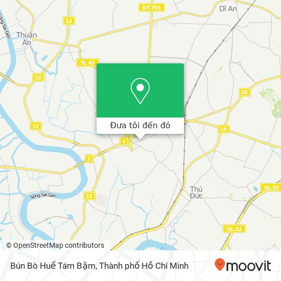 Bản đồ Bún Bò Huế Tám Bặm, 1 ĐƯỜNG Lô C Quận Thủ Đức, Thành Phố Hồ Chí Minh