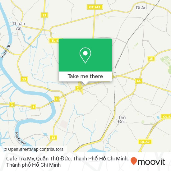 Bản đồ Cafe Trà My, Quận Thủ Đức, Thành Phố Hồ Chí Minh