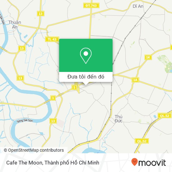 Bản đồ Cafe The Moon, ĐƯỜNG Số 6 Quận Thủ Đức, Thành Phố Hồ Chí Minh