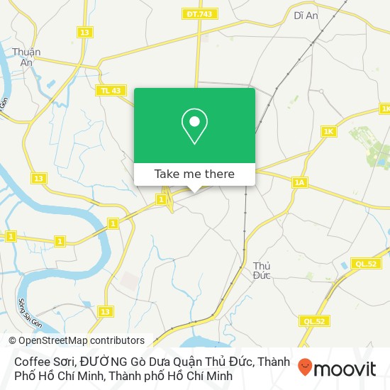 Bản đồ Coffee Sơri, ĐƯỜNG Gò Dưa Quận Thủ Đức, Thành Phố Hồ Chí Minh