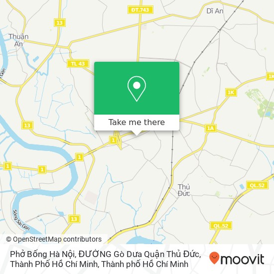 Bản đồ Phở Bống Hà Nội, ĐƯỜNG Gò Dưa Quận Thủ Đức, Thành Phố Hồ Chí Minh