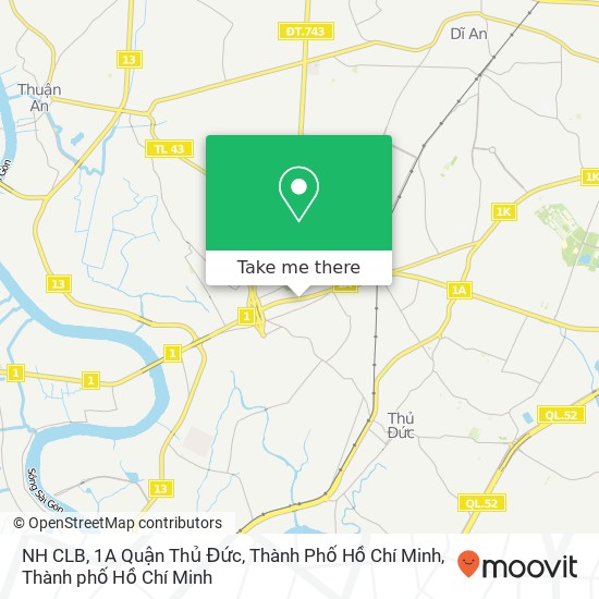 Bản đồ NH CLB, 1A Quận Thủ Đức, Thành Phố Hồ Chí Minh