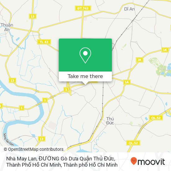Bản đồ Nhà May Lan, ĐƯỜNG Gò Dưa Quận Thủ Đức, Thành Phố Hồ Chí Minh