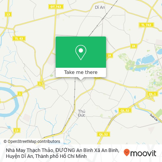 Bản đồ Nhà May Thạch Thảo, ĐƯỜNG An Bình Xã An Bình, Huyện Dĩ An