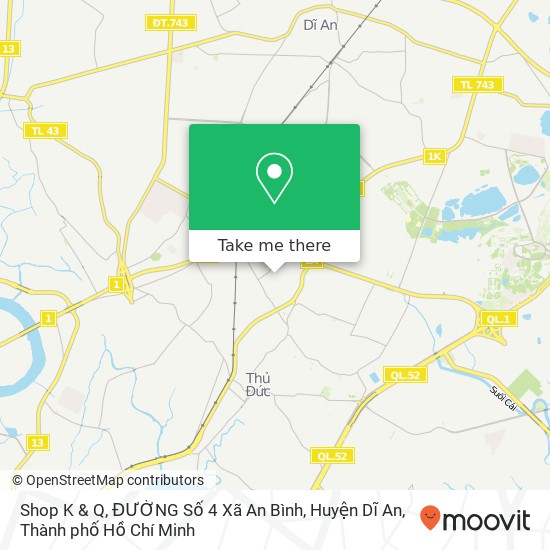 Bản đồ Shop K & Q, ĐƯỜNG Số 4 Xã An Bình, Huyện Dĩ An