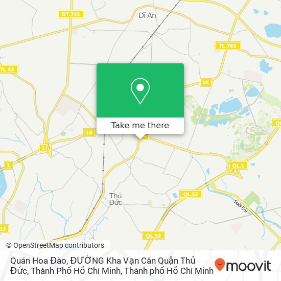 Bản đồ Quán Hoa Đào, ĐƯỜNG Kha Vạn Cân Quận Thủ Đức, Thành Phố Hồ Chí Minh